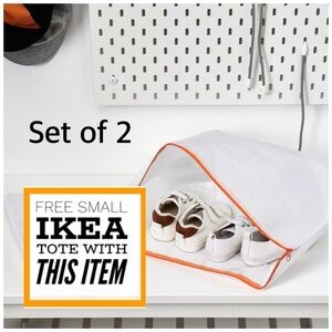 2-IKEA PÄRKLA Shoe Bags with FREE Small IKEA Tote